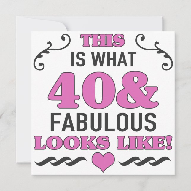 40:e födelsedag kort (Framsida)