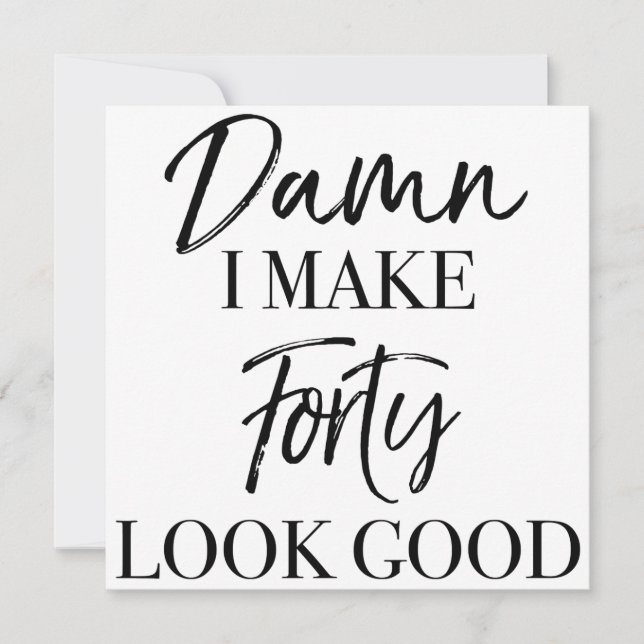 40:e födelsedag kort (Framsida)