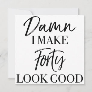 40:e födelsedag kort