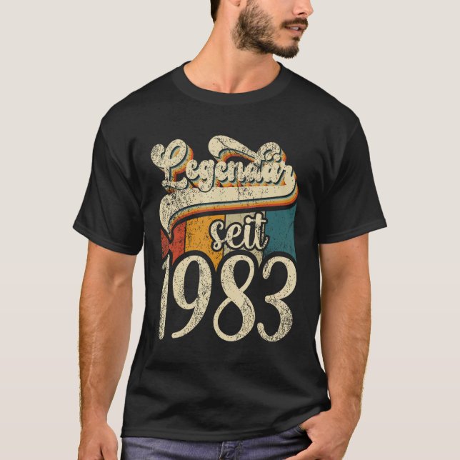 40:e födelsedag: Kvinnlig utformning 40 år 1983 de T Shirt (Framsida)