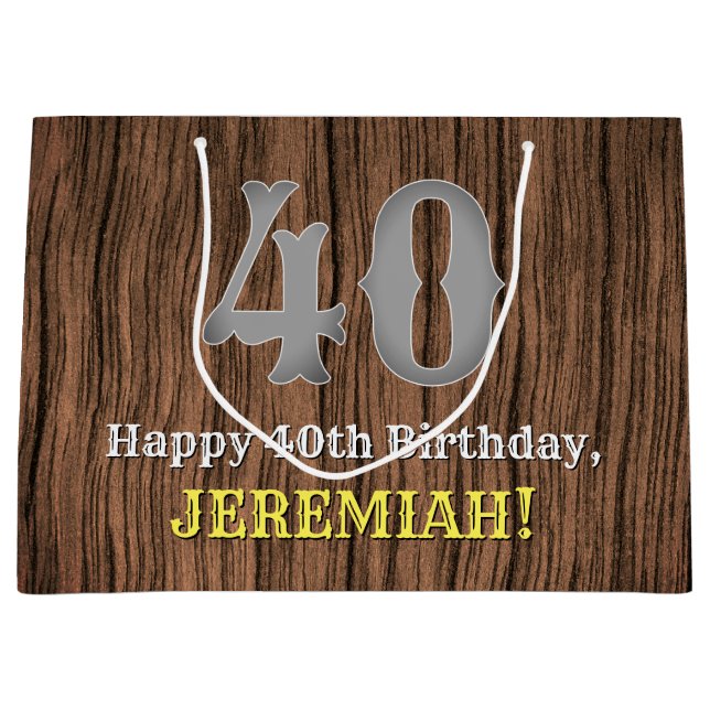 40:e födelsedag: Land Western Inspired Titta, Namn (Framsidan)