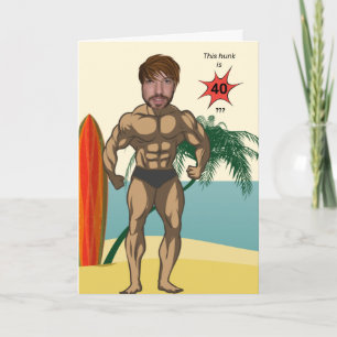40:e födelsedag 💪 Manar Funny Bodybuilding Muscle Kort