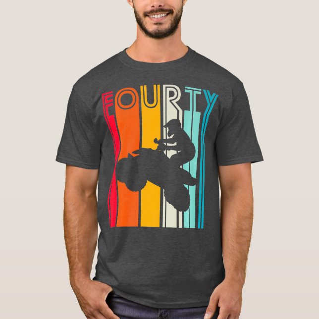 40:e födelsedag med fyra drivrutiner, ATV 4x4 T Shirt (Framsida)