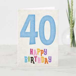 40:e födelsedag med Grattis på födelsedagen-kort Kort
