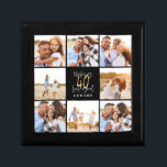 40:e födelsedag med svart guld-fotokollage minnesask<br><div class="desc">Fira din 40-årsdag i stil med den svarta och guld-effekten 40-årsdagen. En modern design med skripttext och fet grafik. Ändra färg för att anpassa. En del av en samling.</div>