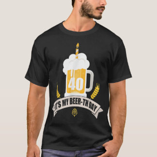 40:e födelsedag min öl-dag t shirt