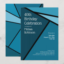 40:e födelsedag Modern geometrisk form