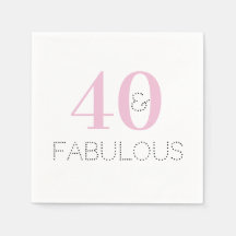 40:e födelsedag Modern typografi Rosa Party