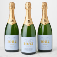 40:e födelsedag Namn 1982 Chic av blå Grått-Elegan