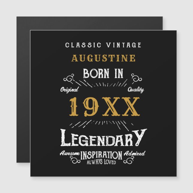 40:e födelsedag Namn År Magnetic Black Guld (Fram/baksida)