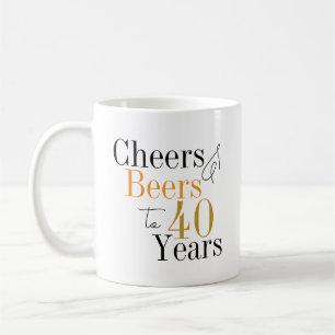40:e födelsedag och Öl födelsedag Kaffemugg