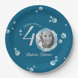 40:e födelsedag Party Bubble Twilight Blue