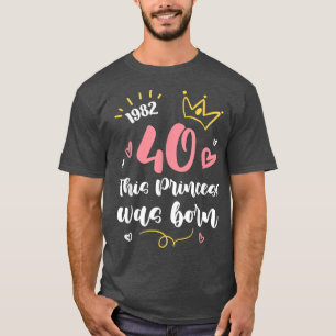 40:e födelsedag Party Cake Krona Fairy Tale Prince T Shirt
