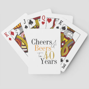 40:e födelsedag Party Cheers Beer Minimum Casinokort