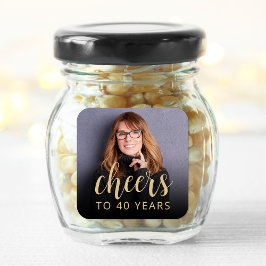 40:e födelsedag Party fotoboers Fyrkantigt Klistermärke