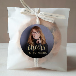 40:e födelsedag Party fotoboers Runt Klistermärke