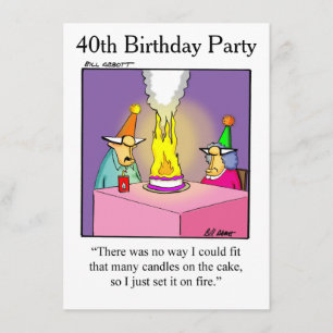 40:e födelsedag Party Humoriserade inbjudningar ti