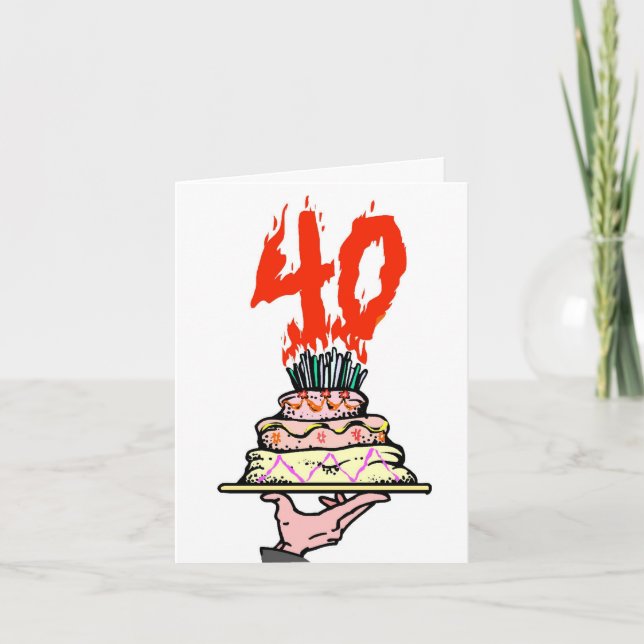 40:e födelsedag Party-Personligen för kummel Kort (Framsida)