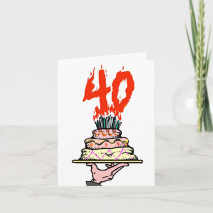 40:e födelsedag Party-Personligen för kummel Kort