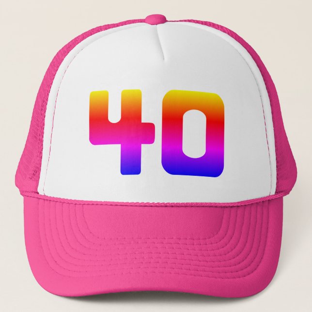 40:e födelsedag Pride Party Keps (Framsida)