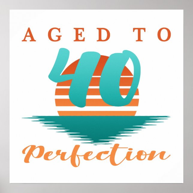 40:e födelsedag Retro Poster (Framsidan)