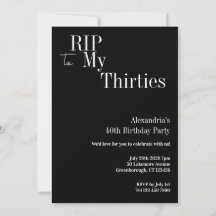 40:e födelsedag RIP 30:e Svarta och vita Party