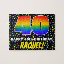 40:e födelsedag - Roligt, färgstark stjärna Fält M