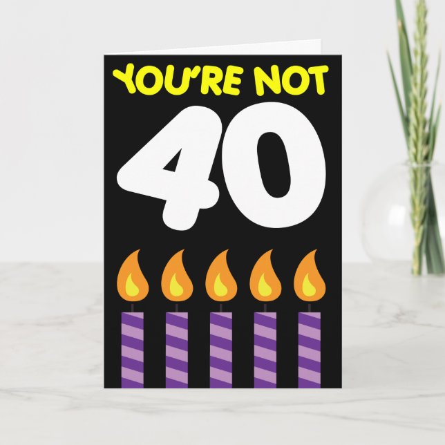 40:e födelsedag - underbart pris kort (Framsida)
