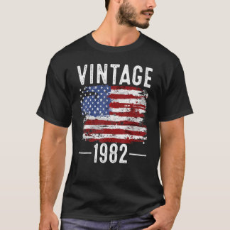 40:e födelsedag USA flagga Vintage Amerikanska Fla T Shirt