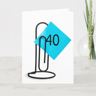 40:e födelsedag vid Pappert klipp Kort