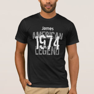 40:e födelsedagen 1974 Anpassat namn American Leg Tee