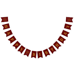 40:e födelsedagen 1982 Chicen Röda Guld Namn Vimplar