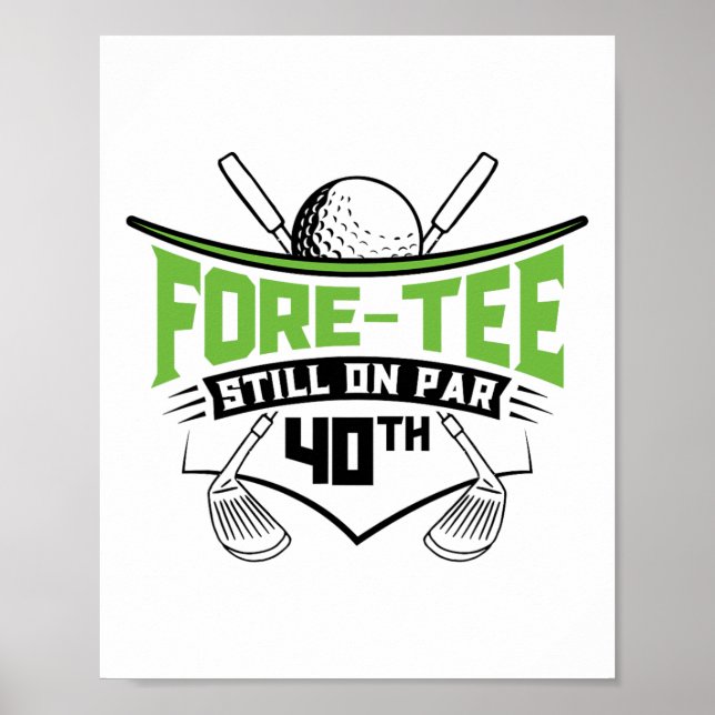 40:e födelsedagen 40 år kvar på Par Funny 40 år Poster (Framsidan)