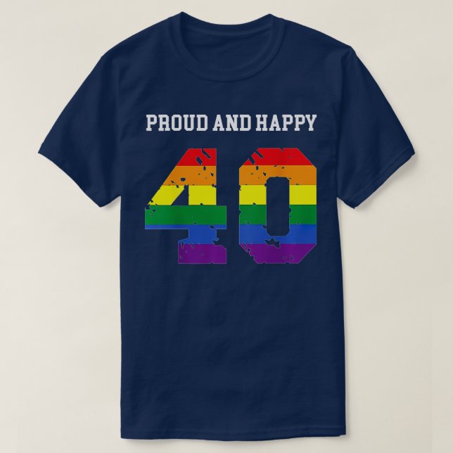 40:e födelsedagen 40 BDay Birthday-gåva Lesbisk Ga T Shirt (Design framsida)