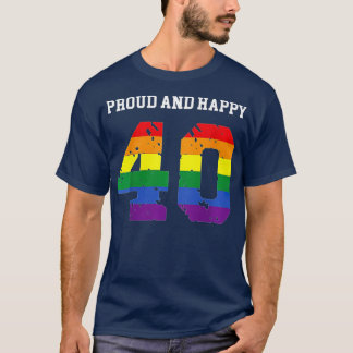 40:e födelsedagen 40 BDay Birthday-gåva Lesbisk Ga T Shirt