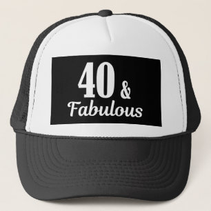 40:e födelsedagen 40 & Fabulous Keps
