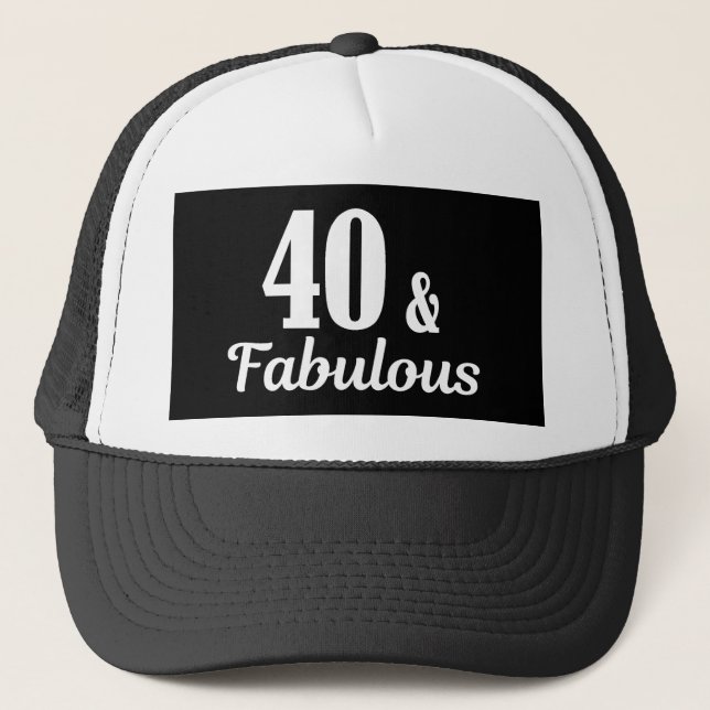 40:e födelsedagen 40 & Fabulous Keps (Framsida)