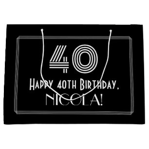 40:e födelsedagen - Art Deco Inspired Titta "40" &