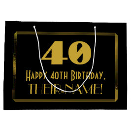 40:e födelsedagen - Art Deco Inspired Titta "40" &