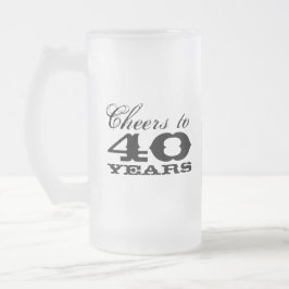 40:e födelsedagen Beer Mugg Gift för manar med mon