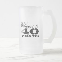 40:e födelsedagen Beer Mugg Gift för manar med mon