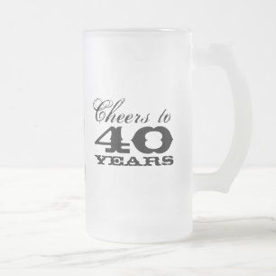 40:e födelsedagen Beer Mugg Gift för manar med mon