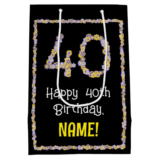 40:e födelsedagen: Blommigt Flowers Number, eget n (Baksidan)