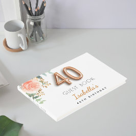 40:e födelsedagen blommigt ro guld eucalyptus namn gästböcker