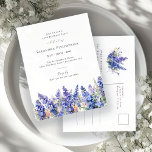 40:e födelsedagen Blue Larkspur Juldagen Flower Inbjudan Vykort<br><div class="desc">Skapa ett vackert sommarfödelsedagstema för firande i juli kring juli månads fågelblomma - blå Larkspur. Larkspur kallas också Delphinium.</div>