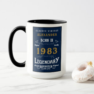 40:e födelsedagen Born 1983 Vintage Legend Blue Gu Mugg