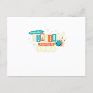 40:e födelsedagen Bowlareare Funny Bowling 1980 Vi Inbjudan Vykort