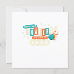 40:e födelsedagen Bowlareare Funny Bowling 1980 Vi Inbjudningar