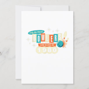 40:e födelsedagen Bowlareare Funny Bowling 1980 Vi Inbjudningar