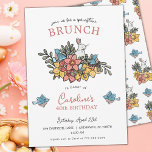 40:e födelsedagen Brunch Springtime Inbjudningar<br><div class="desc">Fira en milstolpe-födelsedag i Vår med den här vackra, söta brunchinbjudan till vårfödelsedag. Den här visuella inbjudan innehåller originalgrafik som fångar säsongens anda med dess lekande blommigt design. Den berömvärda bunny, söt Vår-daffodils och söta blåa fåglar tillför en unik beröring, skapar den här perfekten för en vår-picknickch, middagshusch eller April-födelsedagsfest!...</div>